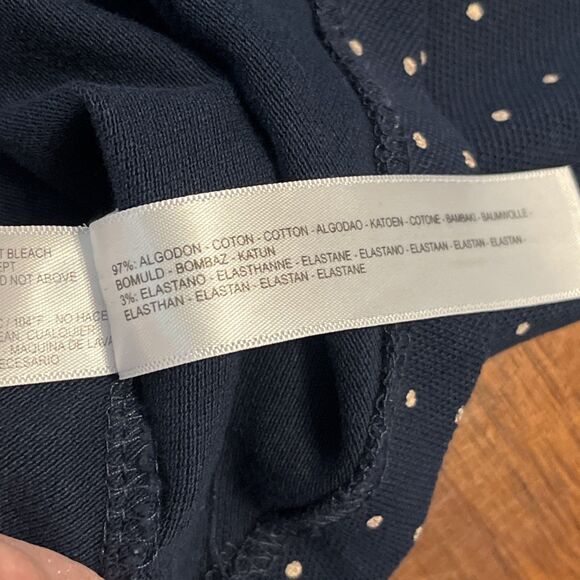 DENIM & FLOWER by Ricky Singh Casual Blue Dotted Men’s Polo Size L Slim Fit - Picture 9 of 12